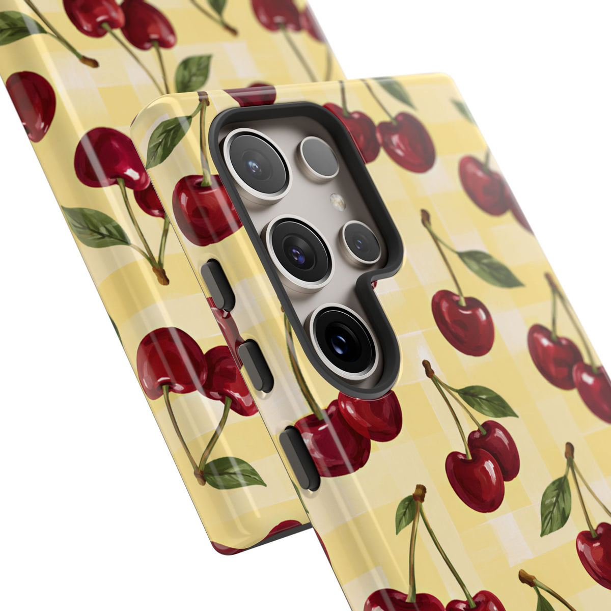 Cherry Gingham Samsung Galaxy Tough Case | Cherry Picnic