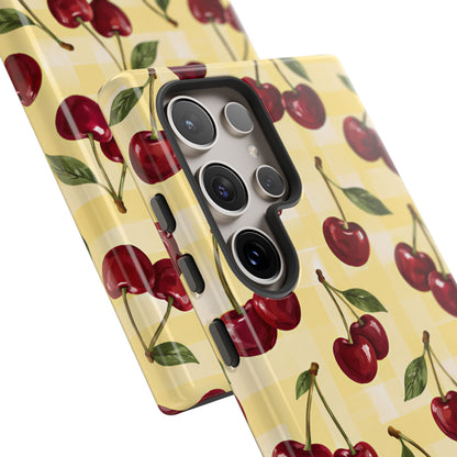 Cherry Gingham Samsung Galaxy Tough Case | Cherry Picnic