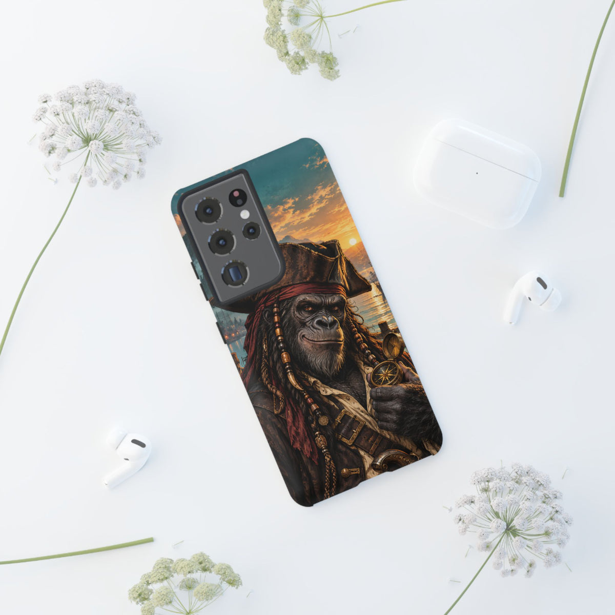 Pirate Gorilla Samsung Galaxy Tough Case | Captain Silverback