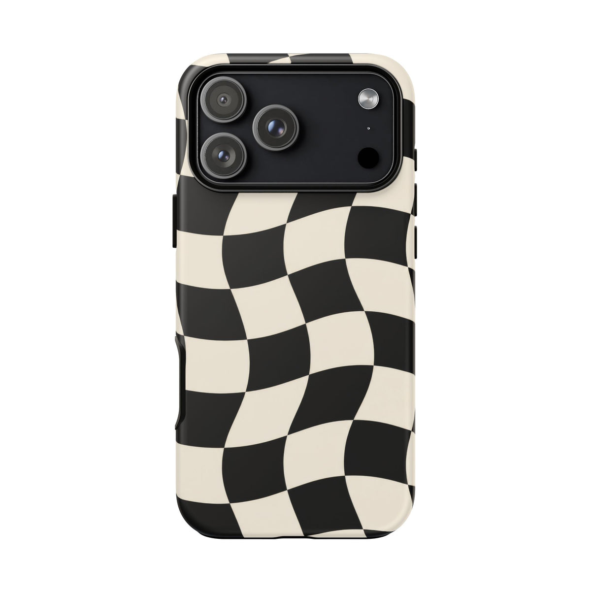 Liquid Check iPhone Tough Case | Wavy Checkerboard