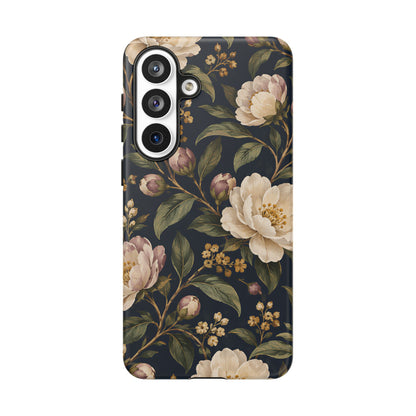 Dark Floral Samsung Galaxy Tough Case | Midnight Camellia