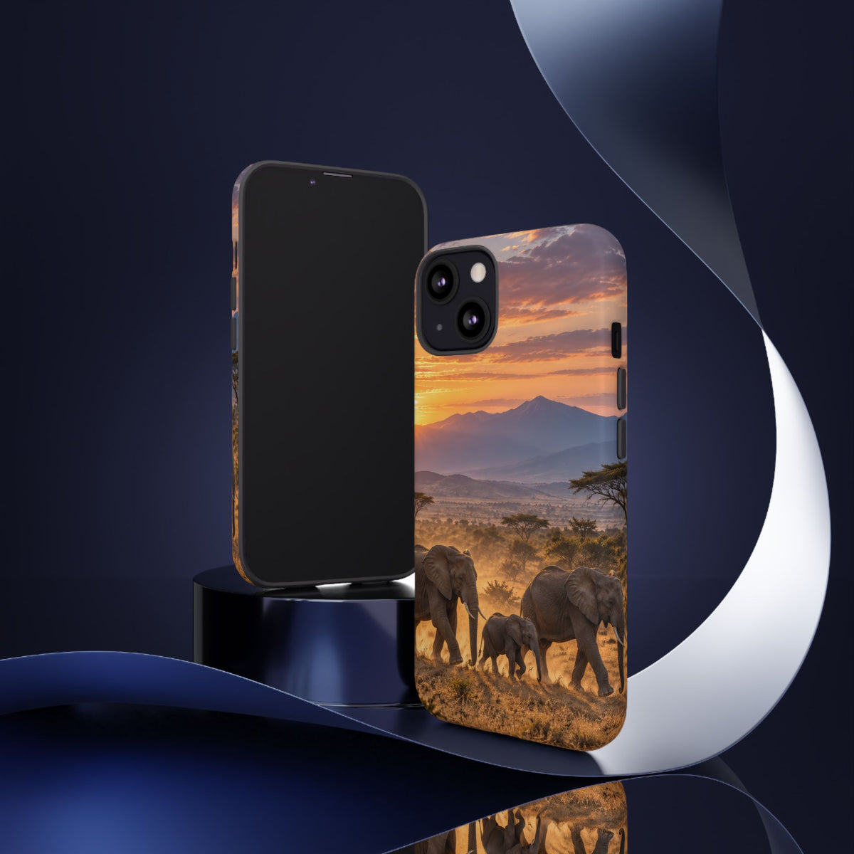 Elephants at First Light iPhone Tough Case | african elephants
