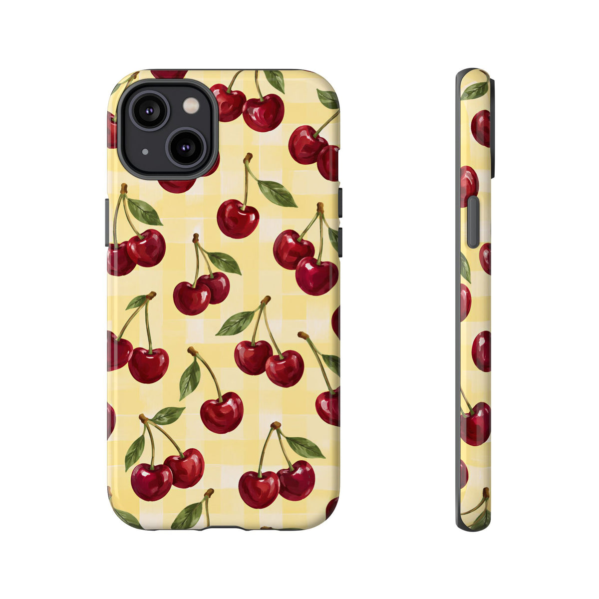 Cherry Gingham iPhone Tough Case | Cherry Picnic