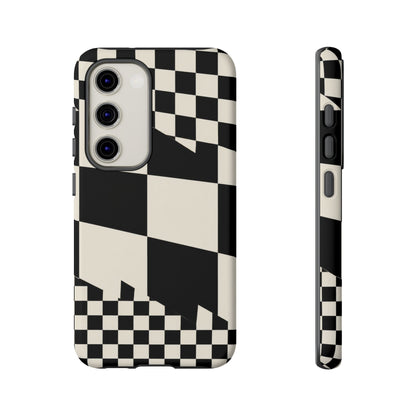 Check Shift Samsung Galaxy Tough Case | Black & White Checkerboard