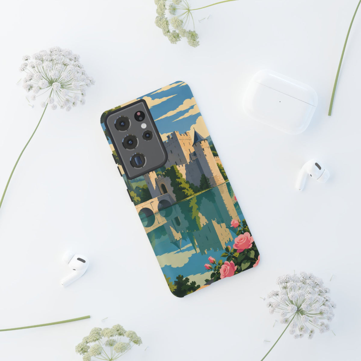 English Castle — Moat and Roses Samsung Galaxy Tough Case