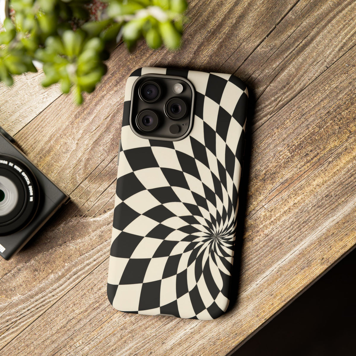 Twist Theory iPhone Tough Case | Optical Checkerboard