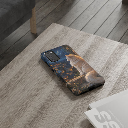 Moonlit Window Samsung Galaxy Tough Case | white cat