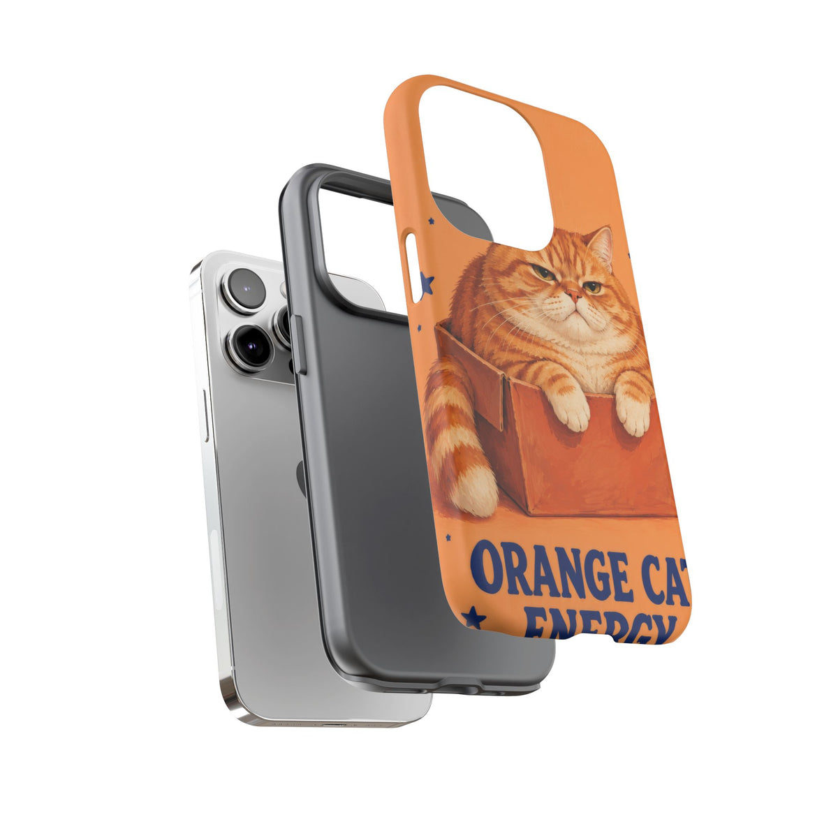 Orange Cat Energy iPhone Tough Case