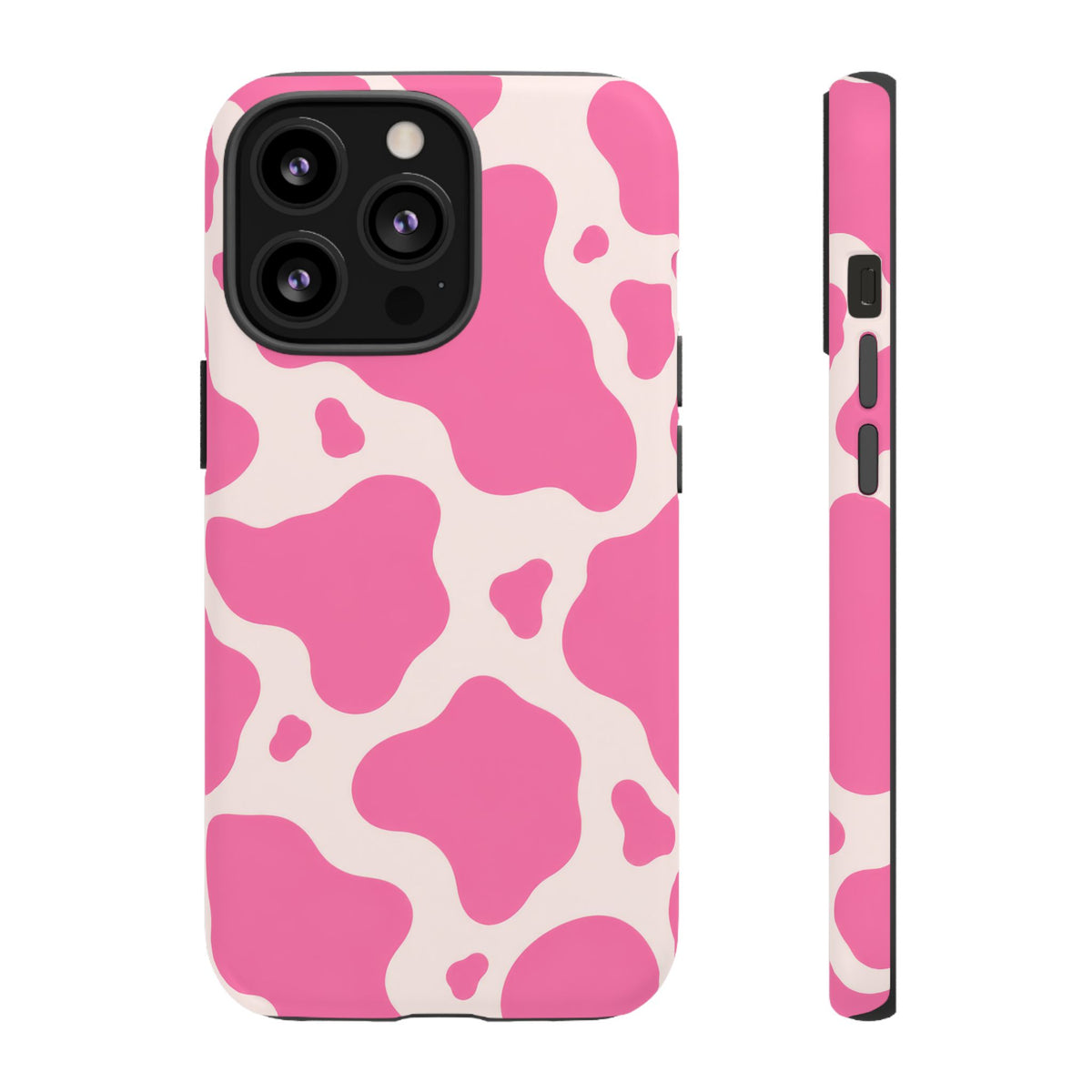 Strawberry Milk iPhone Tough Case | Pink Cow Print