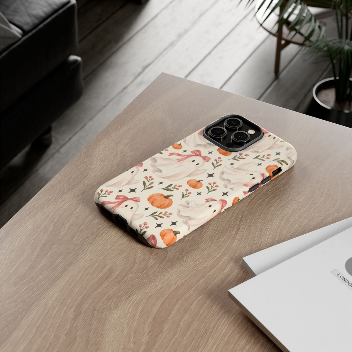 Blush Boo Social iPhone Tough Case | cute ghost