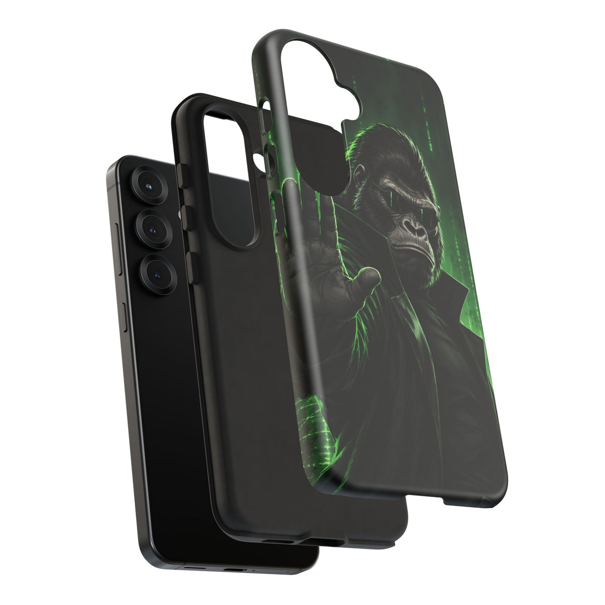 Cyberpunk Gorilla Samsung Galaxy Tough Case | Neon Code Silverback