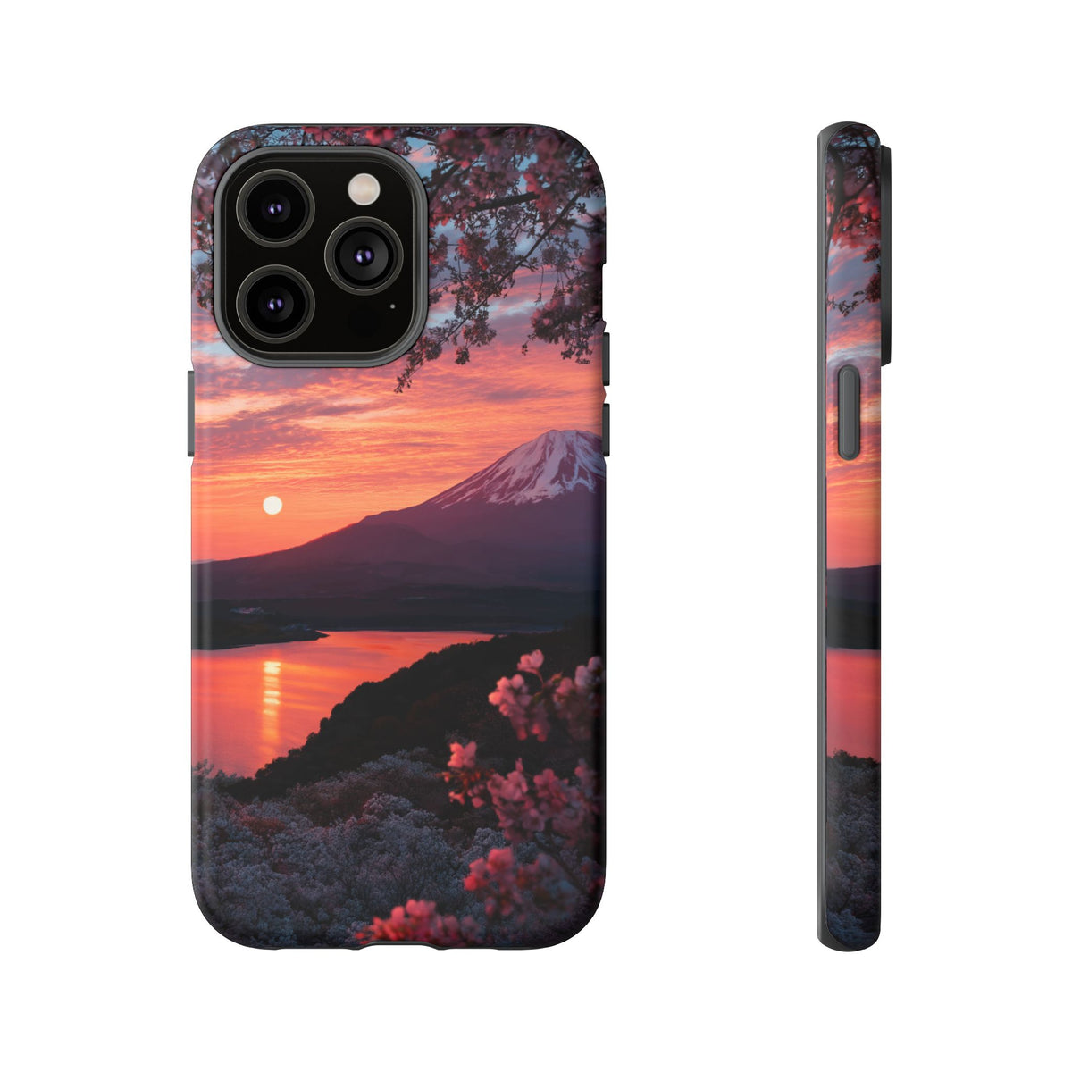 Fuji Moonlit Sakura iPhone Tough Phone Case