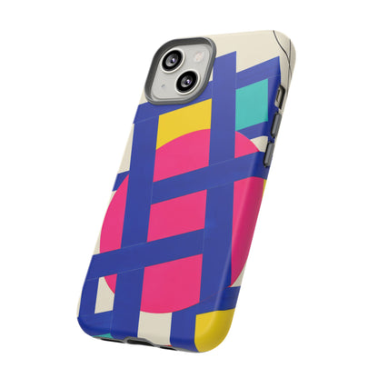 Chromatic Mischief iPhone Tough Case | Geometric Color Block Art