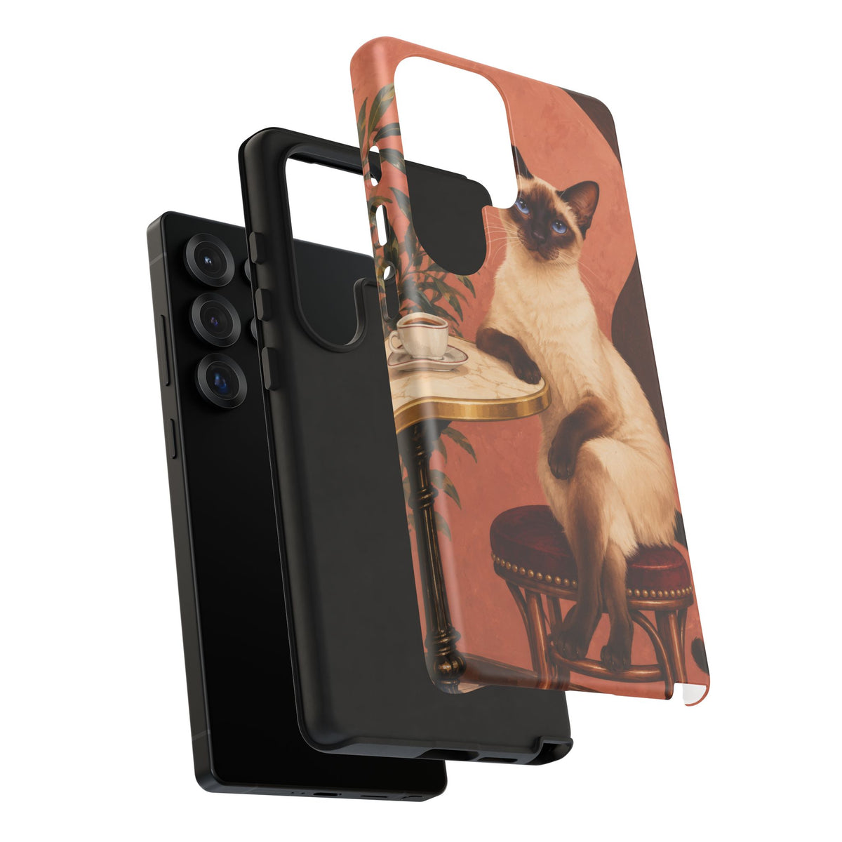 Espresso Cat Club Samsung Galaxy Tough Case | siamese cat