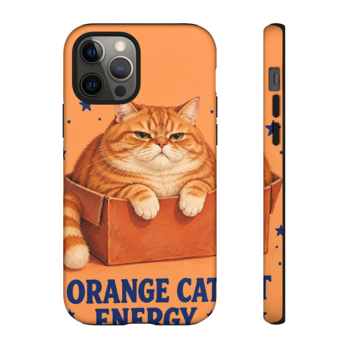Orange Cat Energy iPhone Tough Case