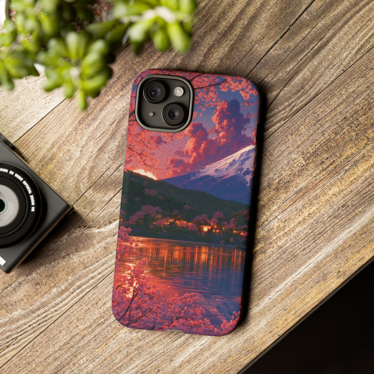 Sakura Lakeside Village iPhone Tough Phone Case