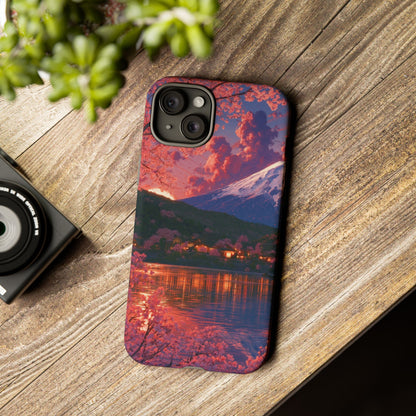 Sakura Lakeside Village iPhone Tough Phone Case