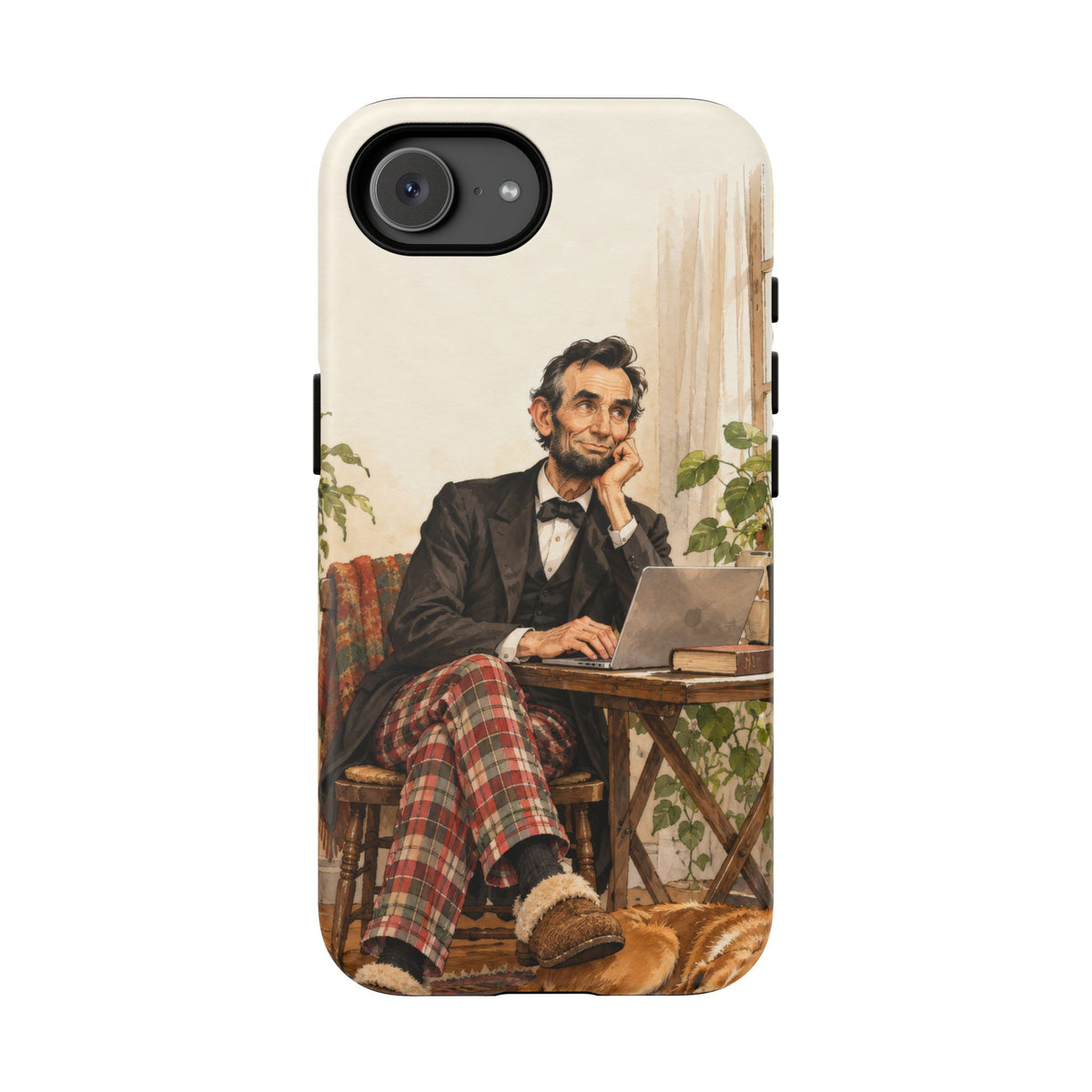 Abe from Home iPhone Tough Case | lincoln work from home