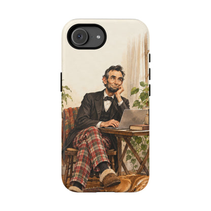 Abe from Home iPhone Tough Case | lincoln work from home