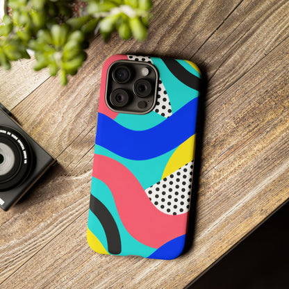 Poolside Pop iPhone Tough Case | Wavy Color Block
