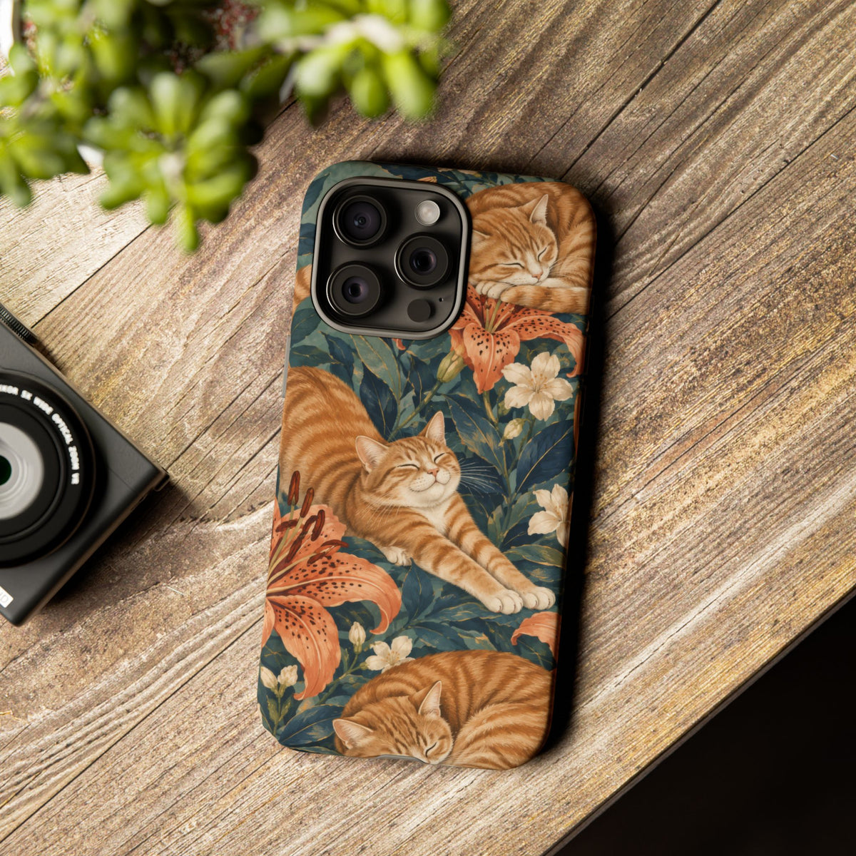 Tiger Lily Tabby iPhone Tough Case | tabby cats