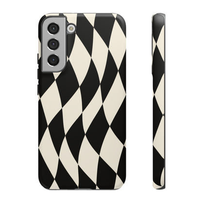 Harlequin Sway Samsung Galaxy Tough Case | Black & White Harlequin