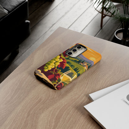 Wine & Grapes — Golden Vintage Samsung Galaxy Tough Case | wine grapes