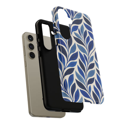 Cobalt Current Samsung Galaxy Tough Case | Cobalt Blue Leaf Pattern