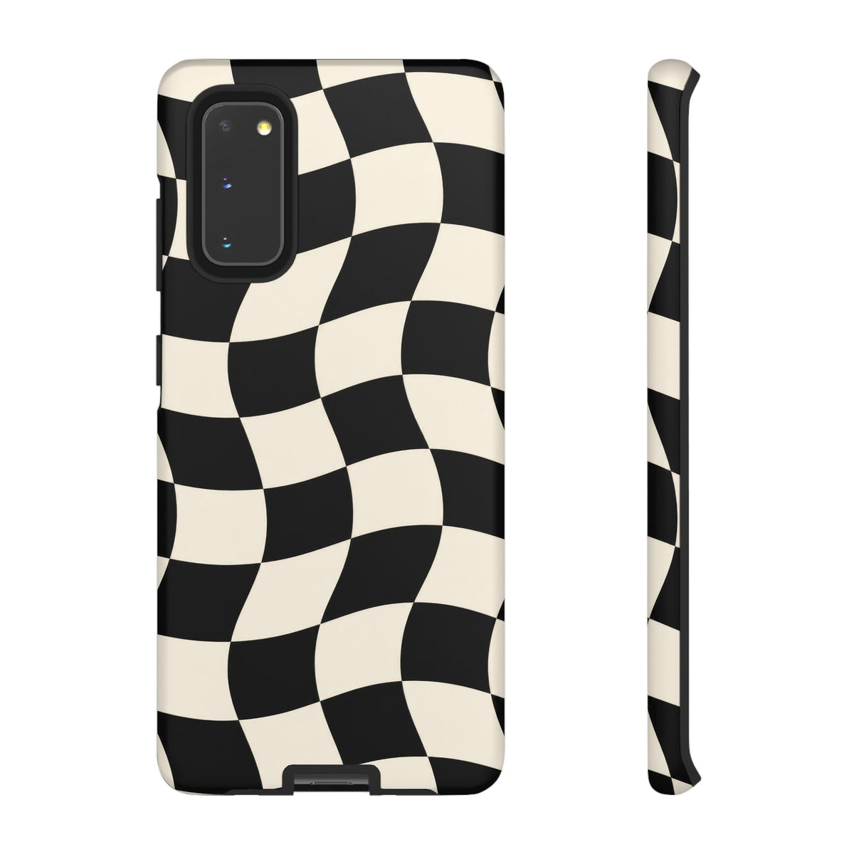 Liquid Check Samsung Galaxy Tough Case | Wavy Checkerboard