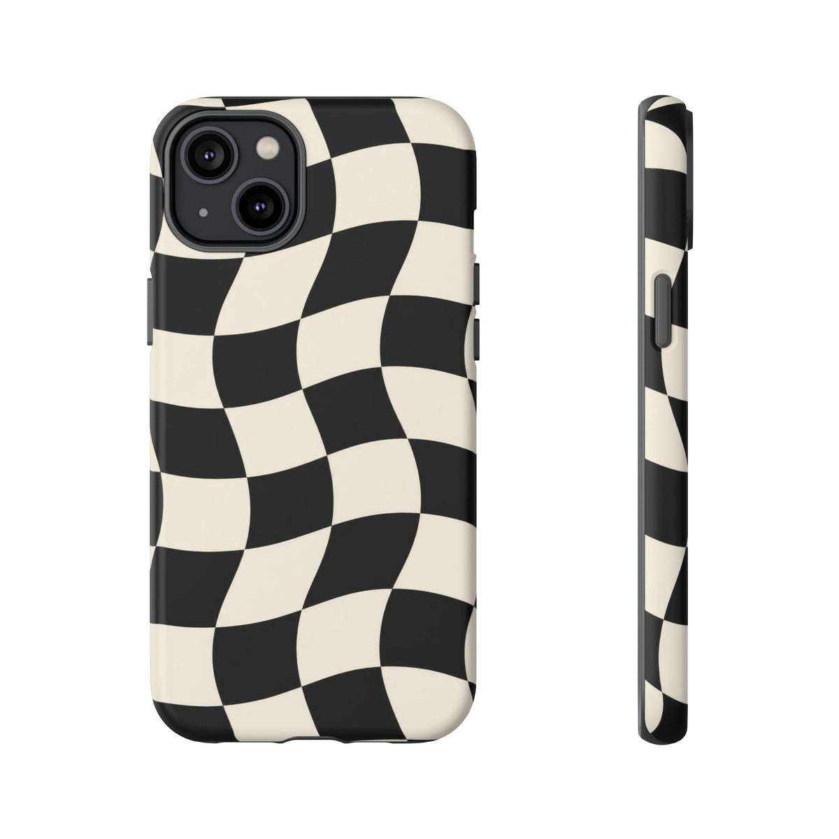 Liquid Check iPhone Tough Case | Wavy Checkerboard