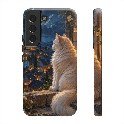 Moonlit Window Samsung Galaxy Tough Case | white cat