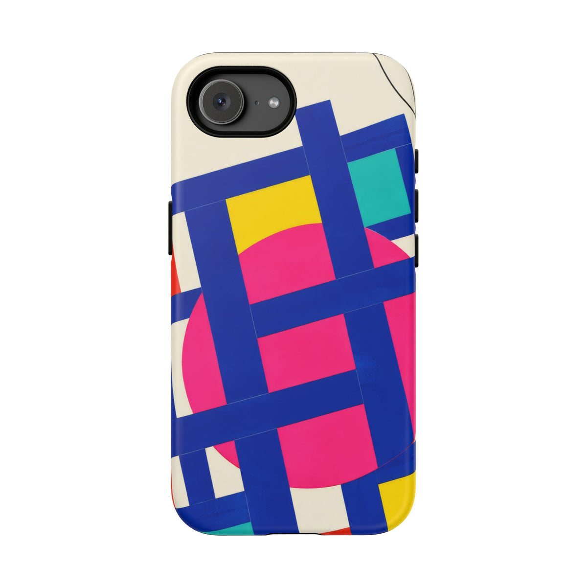 Chromatic Mischief iPhone Tough Case | Geometric Color Block Art
