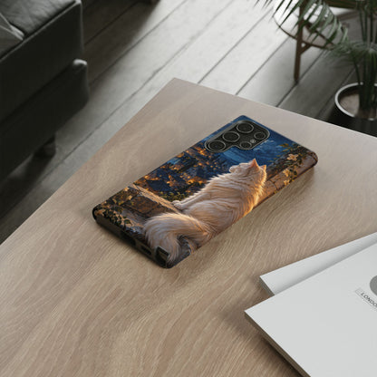 Moonlit Window Samsung Galaxy Tough Case | white cat