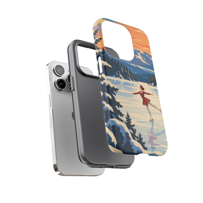 Lake Placid Skater — Winter Glide iPhone Tough Case