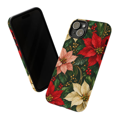 Noel in Bloom iPhone Tough Case | poinsettia