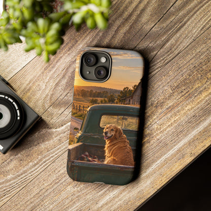 Sunday Road Golden iPhone Tough Case | golden retriever