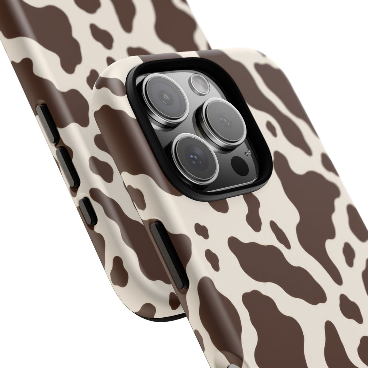 Cocoa Ranch iPhone Tough Case | Brown Cow Print