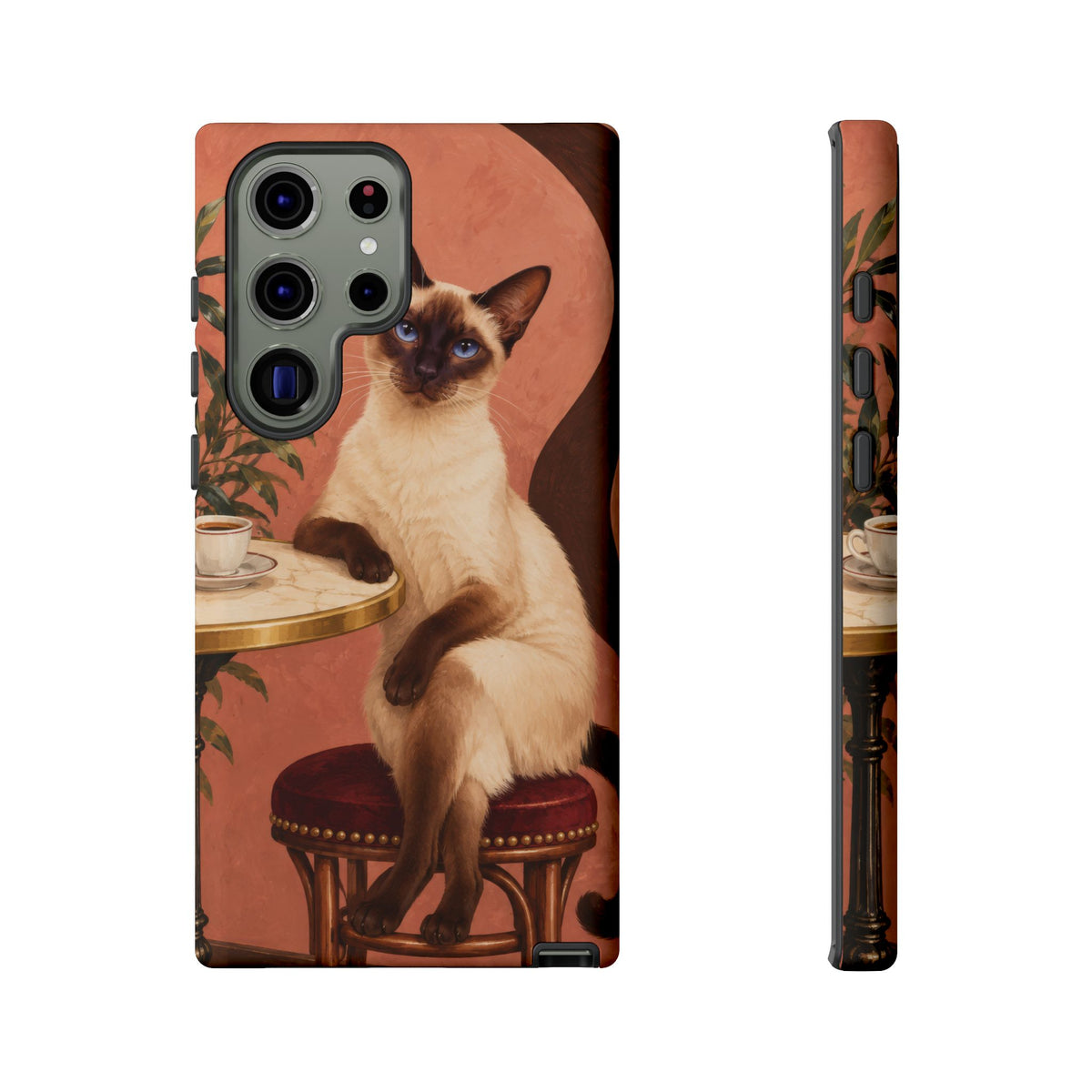Espresso Cat Club Samsung Galaxy Tough Case | siamese cat