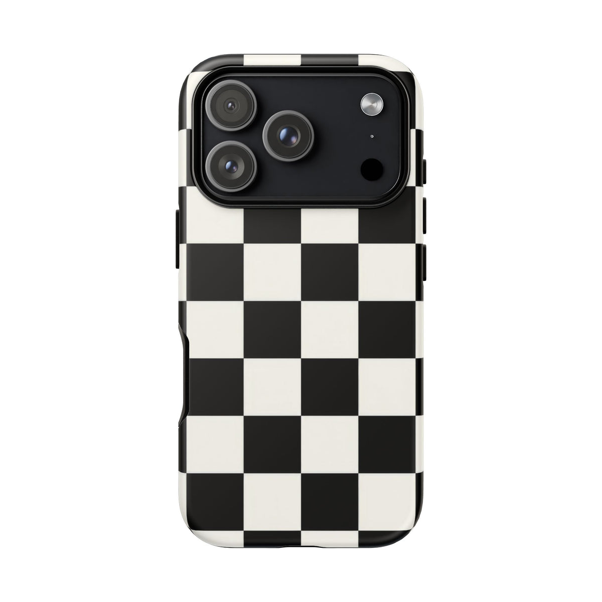 Classic Check iPhone Tough Case | Black & White Checkerboard