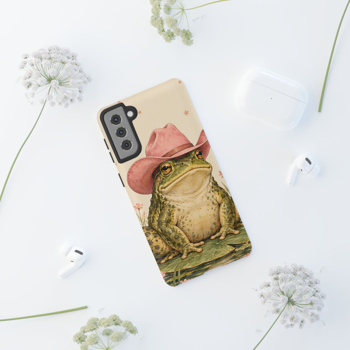 Cowboy Frog Samsung Galaxy Tough Case | Pink Hat Bullfrog
