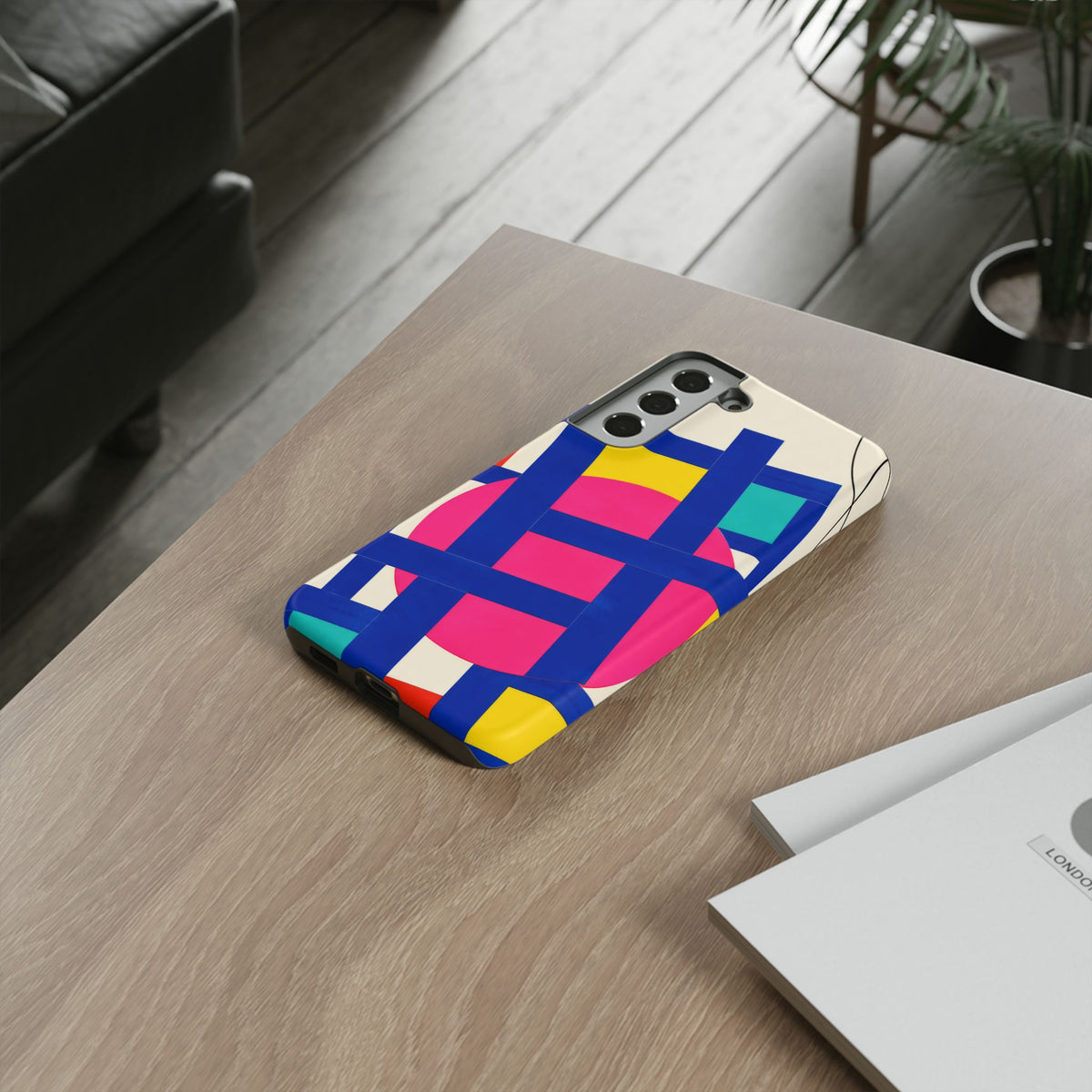 Chromatic Mischief Samsung Galaxy Tough Case | Geometric Color Block Art