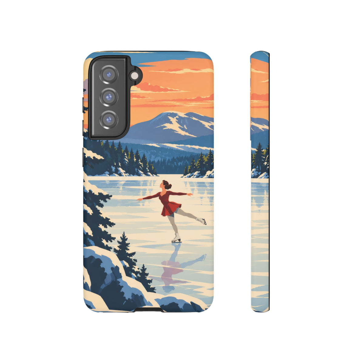 Lake Placid Skater — Winter Glide Samsung Galaxy Tough Case
