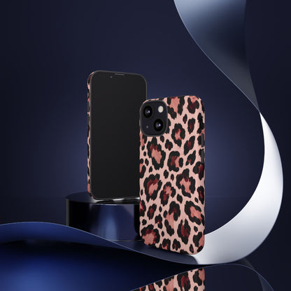 Wild Burgundy iPhone Tough Case | leopard print