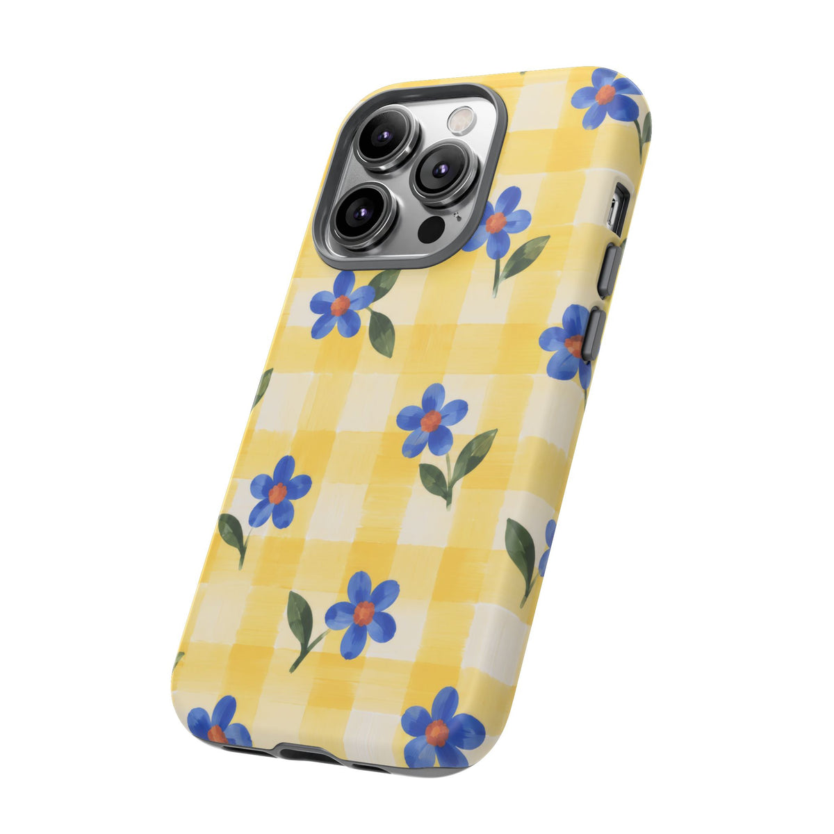 Buttercup Picnic iPhone Tough Case | yellow gingham