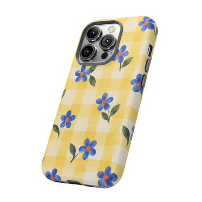 Buttercup Picnic iPhone Tough Case | yellow gingham