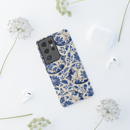 Porcelain Paws Samsung Galaxy Tough Case | blue cat pattern