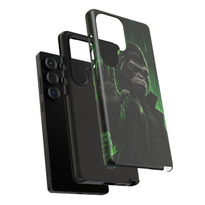 Cyberpunk Gorilla Samsung Galaxy Tough Case | Neon Code Silverback