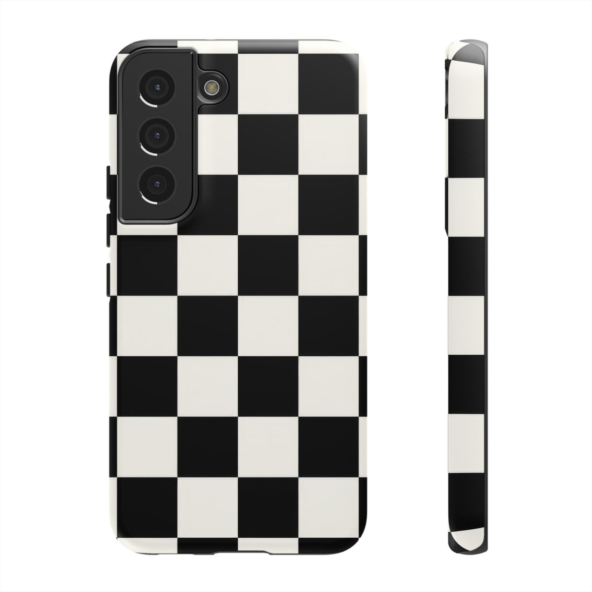 Classic Check Samsung Galaxy Tough Case | Black & White Checkerboard