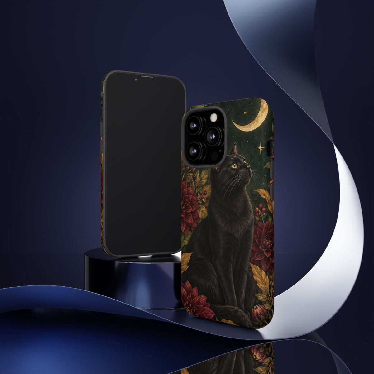Midnight Familiar iPhone Tough Case | black cat