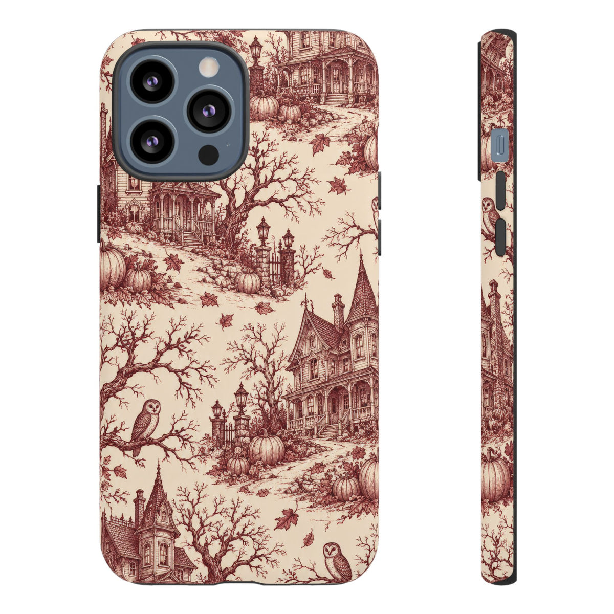 Haunted Estate Toile iPhone Tough Case | halloween toile